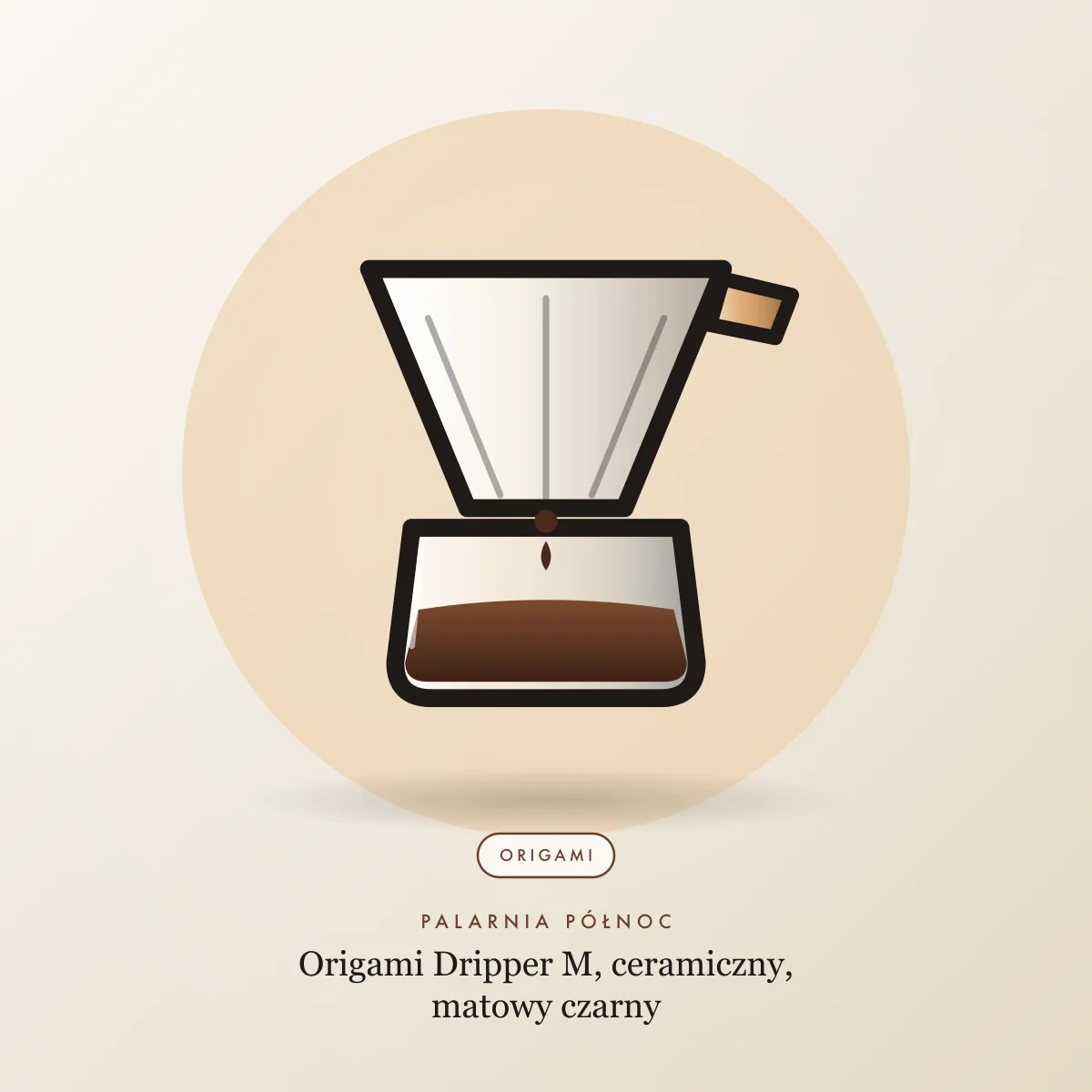 Origami Dripper M, ceramiczny, matowy czarny