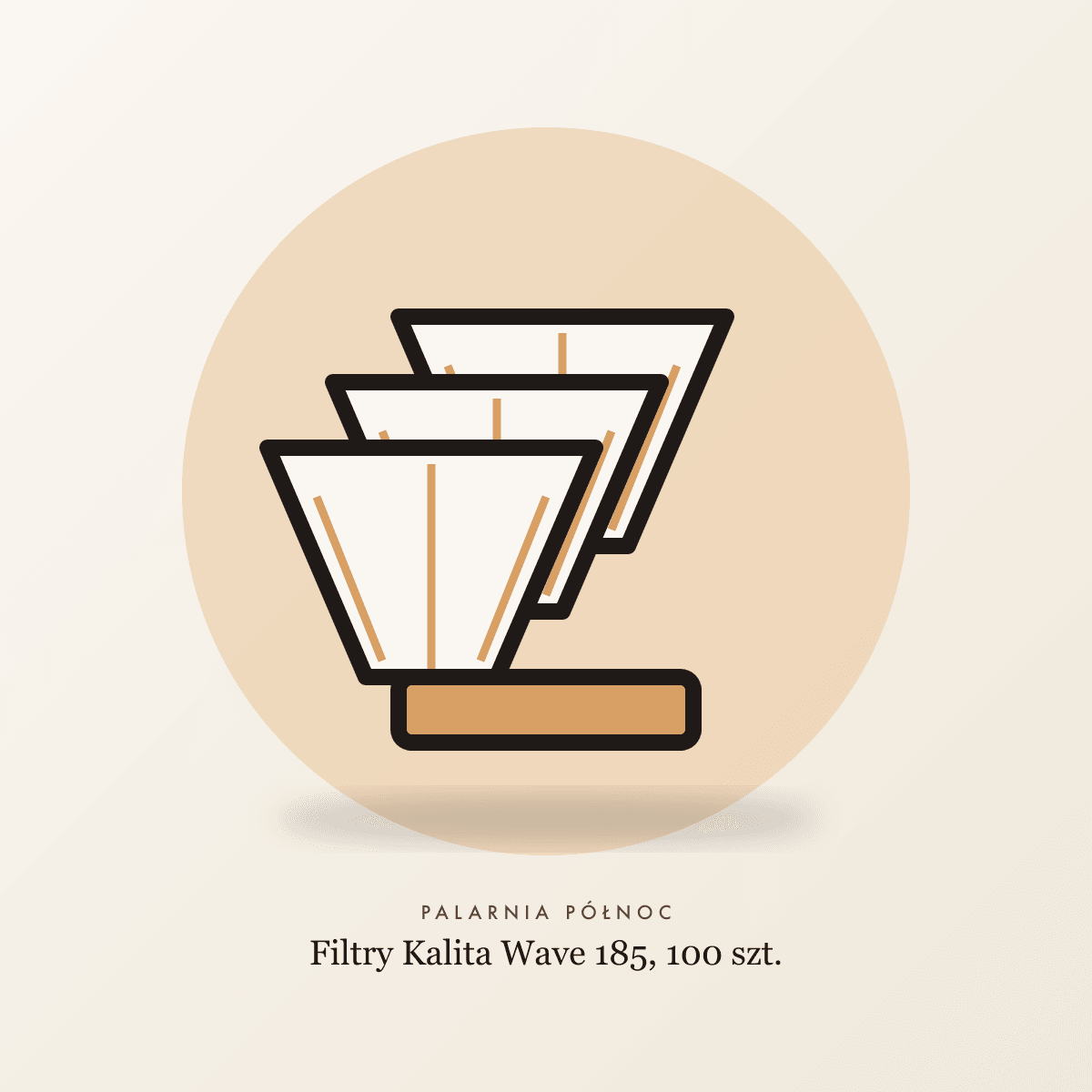 Filtry Kalita Wave 185, 100 szt.