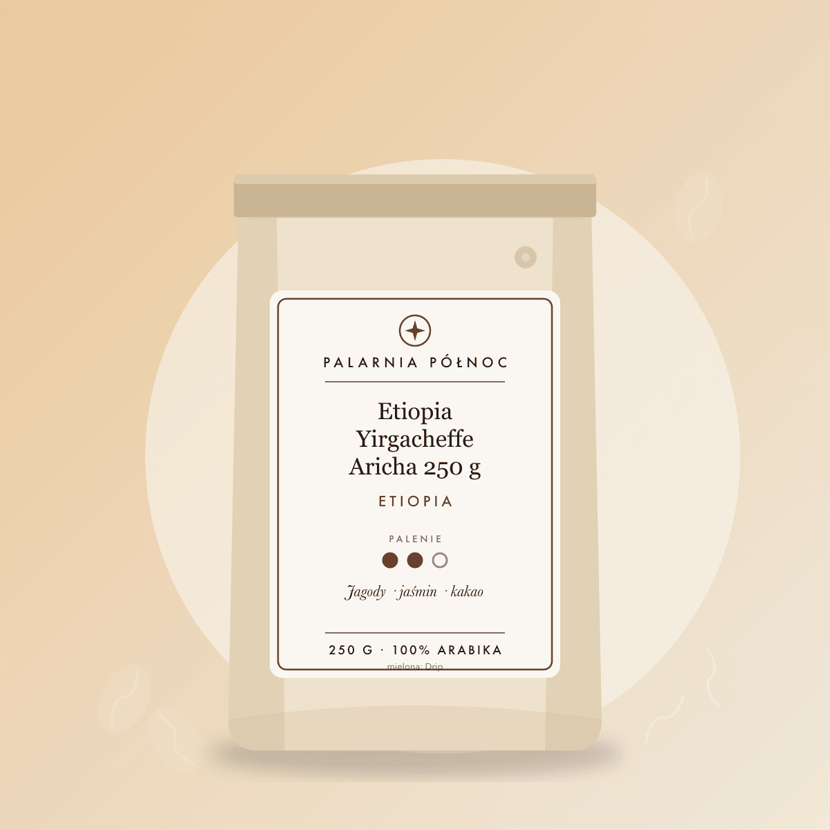 Kawa mielona Etiopia Yirgacheffe Aricha 250 g (drip)