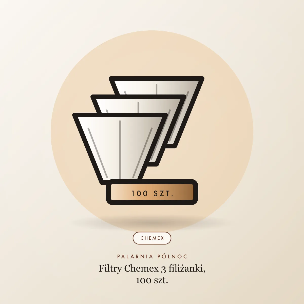 Filtry Chemex 3 filiżanki, 100 szt.