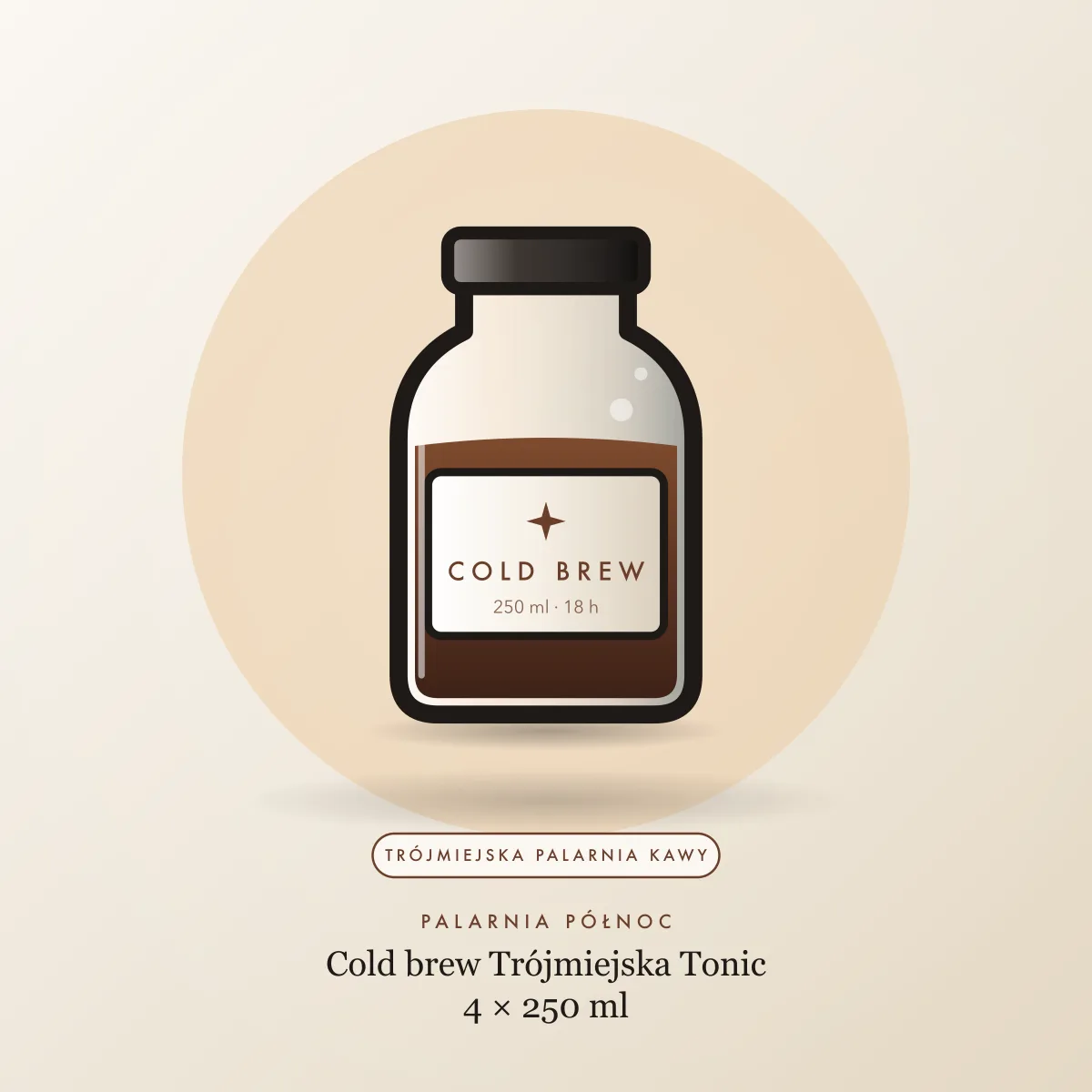 Cold brew Trójmiejska Tonic 4 × 250 ml