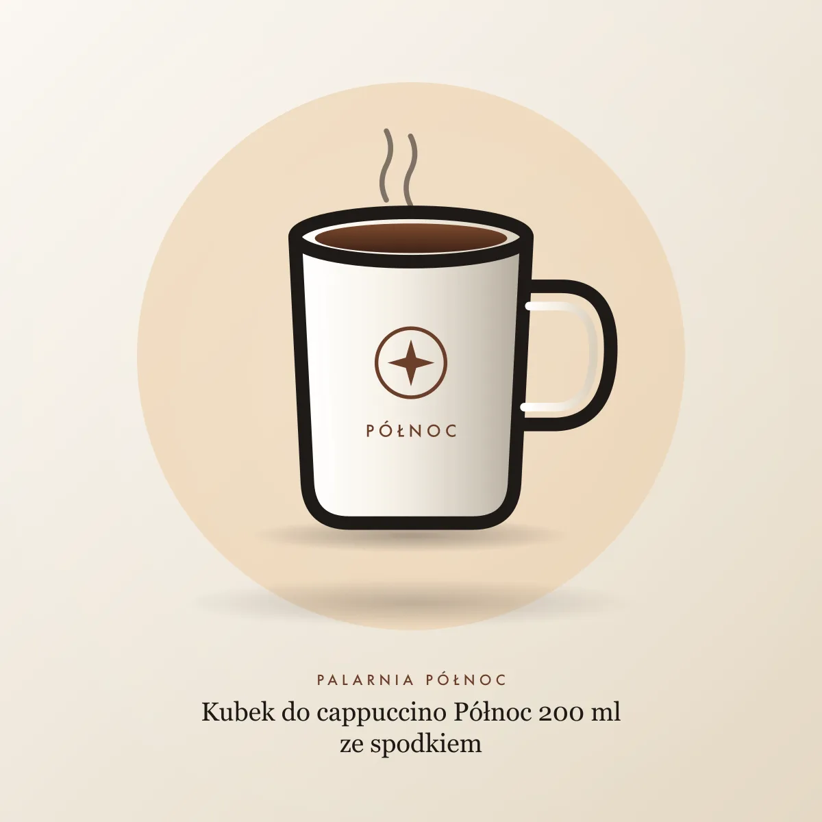 Kubek do cappuccino Północ 200 ml ze spodkiem