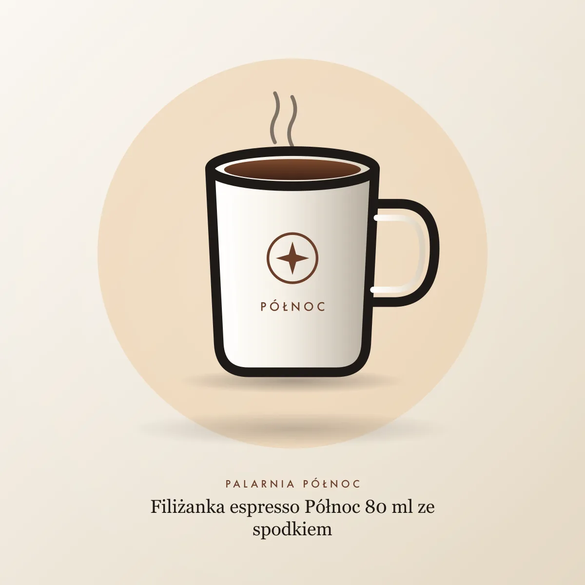 Filiżanka espresso Północ 80 ml ze spodkiem