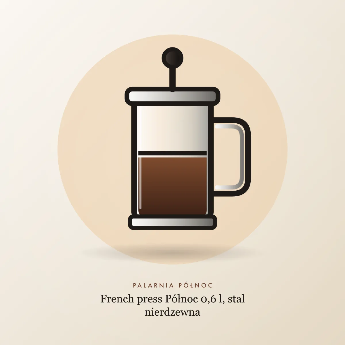 French press Północ 0,6 l, stal nierdzewna