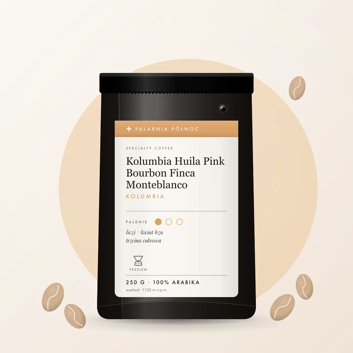 Kolumbia Huila Pink Bourbon Finca Monteblanco