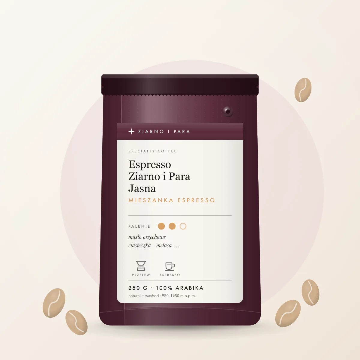 Espresso Ziarno i Para Jasna